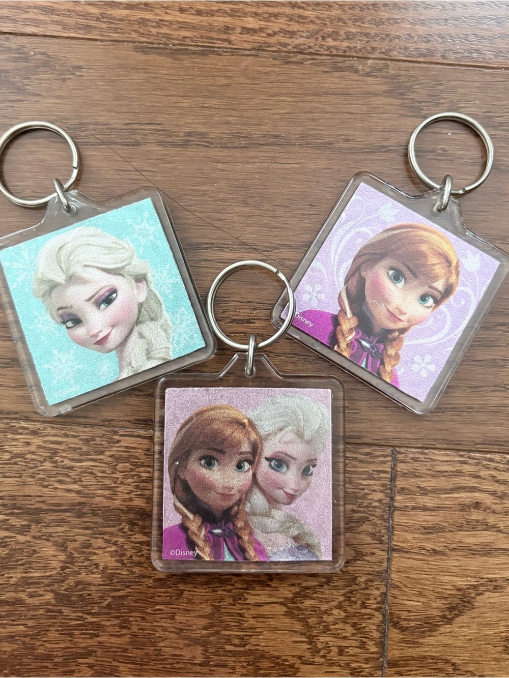 $5 for All Disney Frozen Double-Sided Anna and Elsa Keychain - Pink & Ice Blue